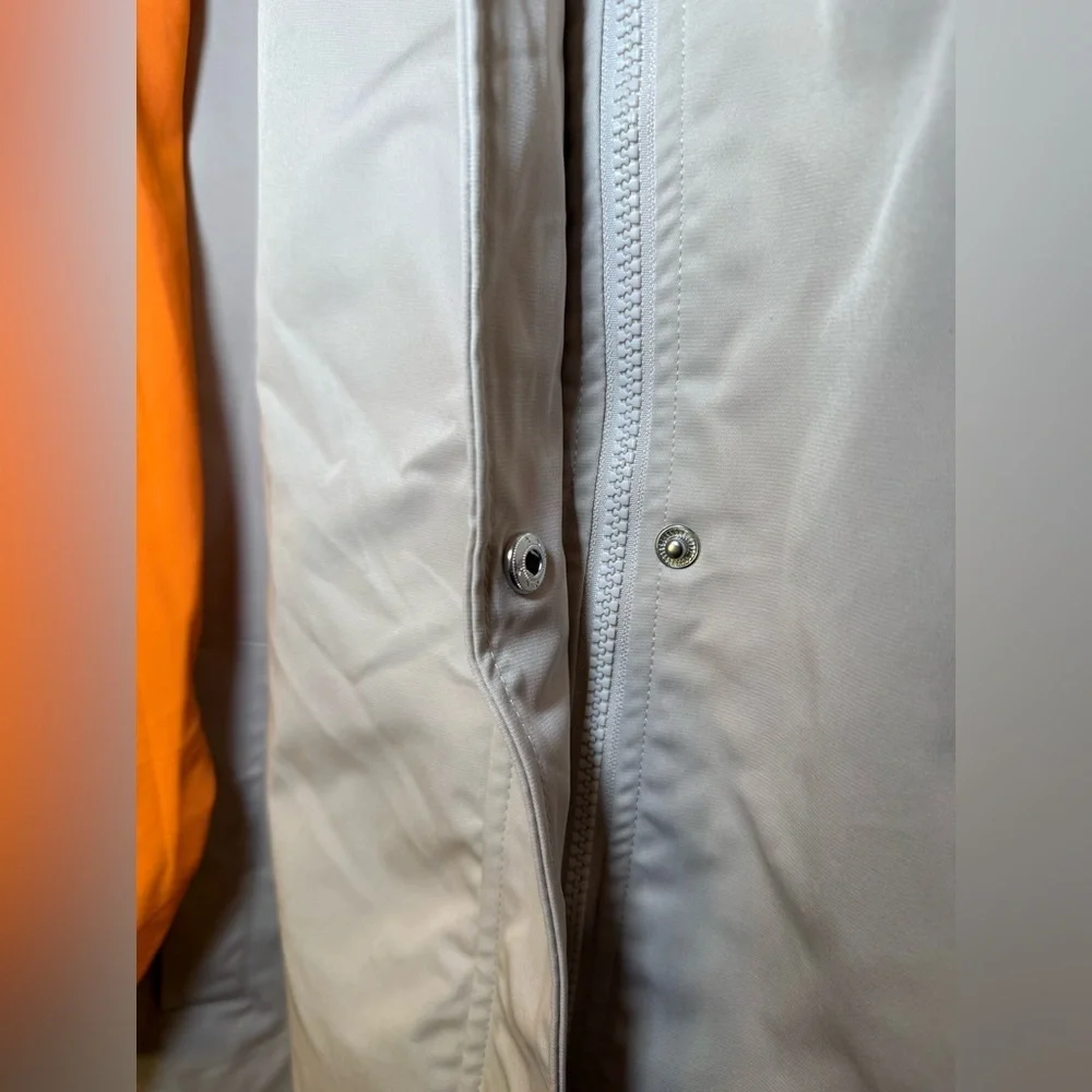 Ulla Popken Hyprar 20 22 2X Beige Neon Orange Hooded Jacket Windbreaker NWT Plus